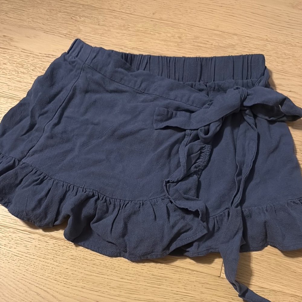 Women's Navy Ruffle Skort